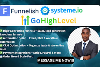 be funnelish gohighlevel systeme io salesfunnel saas expert