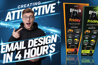 design custom responsive mailchimp or klaviyo email newsletter template