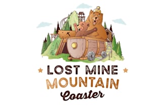 design mountain coaster adventure mining bears logo