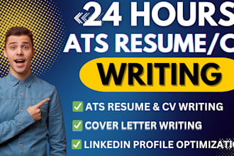 write a professional, ats optimized resume, cover letter, and linkedin profile