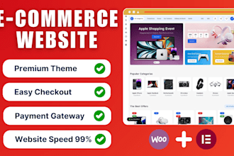 design wordpress ecommerce or woocommerce website with woodmart theme