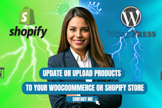 add or upload products to shopify, woocommerce, or ebay products lister