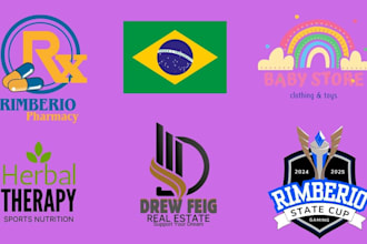 design baby state brazil country supplement drug logo for your brand or business