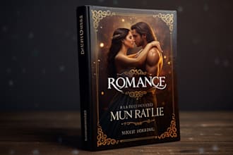 design romance book cover, unique book and fantasy cover