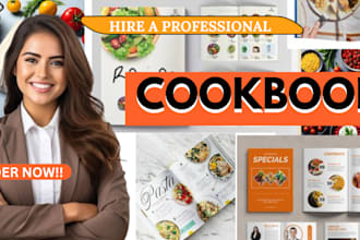 design and write quality recipes for cookbook recipe book and blog ebook