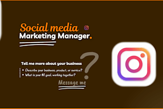 be your instagram social media marketing manager and content creator