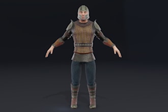 video game character, realistic texture, assets, xgen, control rig, animation
