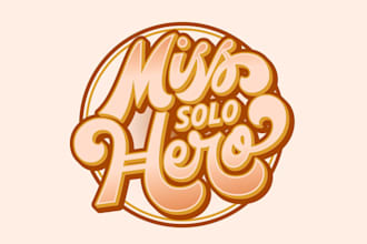 create a retro vintage typography lettering logo design