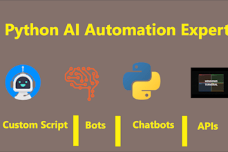 build python ai bot, ai automation, ai web scraper, ocr, rag, dip, llm chatbot