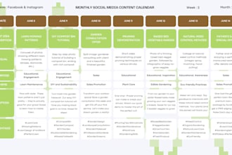 create social media posting calendar with engaging captions