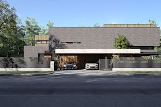 renovate 3d expensive house with landscape rendering,3d achviz, 3d living space