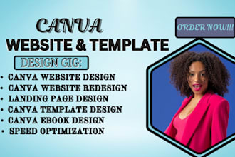 design canva landing page, canva website redesign, canva website, canva template