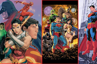 design anime manga comic book, superhero character dc or marvel style comic book