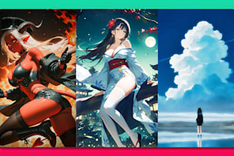 create ai generated anime custom characters and illustrations