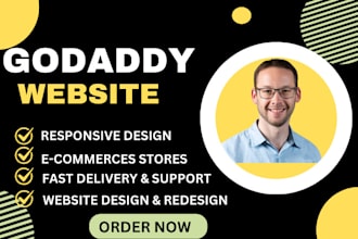 design a professional and responsive godaddy website for your business