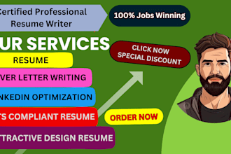 create your optimized ats resume cover letter, linkedin profile writing