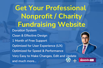 create nonprofit charity ngo fundraising website with donation system wordpress