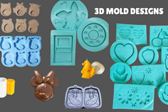 do custom 3d mold design silicone candy chocolate soap resin plastic candle mold