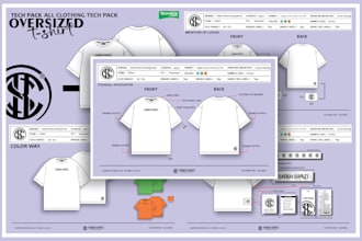 customize a clothing tech pack design for your brand