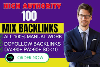 manually create 100 mixed backlinks high da pa websites