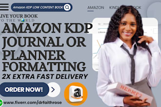 format your journal or planner in canva for amazon KDP