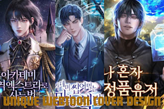 draw webtoon cover light novel manhwa comic romance book cover manga comic art