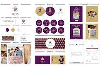 luxury logo , social media kit and complete branding kit