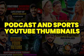 design podcast, sports and ufc mma thumbnails design