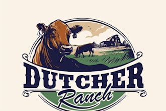 design abstract delightful farm logo with satisfaction guarantee