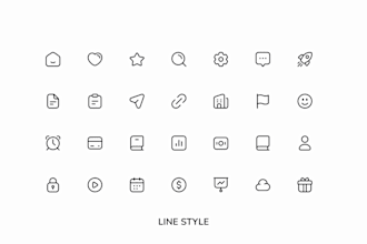 design professional flat UI icon set for apps and websites