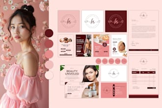 design luxury signature logo and branding kit