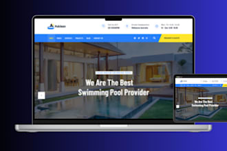 build swimming pool website pool cleaning service website construction website