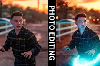 do photo editing, face swap, photo manipulation, modify text, photoshop