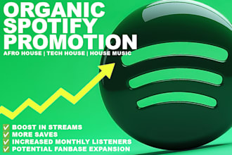 promote your afro house song on my organic spotify playlists