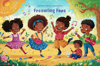 do african american children story book illustration