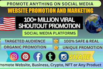share, advertise and promote your website on social media