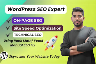 do wordpress onpage SEO, site speed, and technical optimization