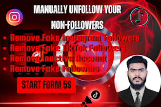 manually unfollow your instagram or tiktok followings fast