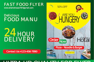 design food, spa, saloon and restaurant flyer for you