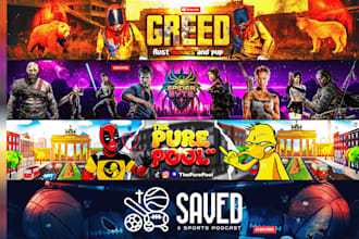 make a custom and modern youtube banner design