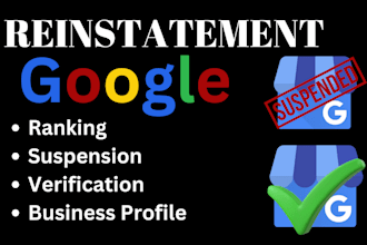 reinstate and fix suspended google my business profile