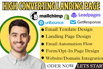 design shopify landing page, squeeze page, optin page on  pagefly simvoly shogun