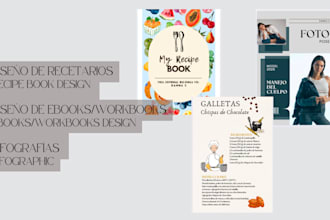 design ebooks, workbooks, recipe books