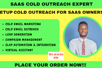 setup cold email outreach for b2b saas owners saas marketing