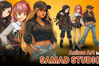 draw beautiful anime style, fan art illustration original character