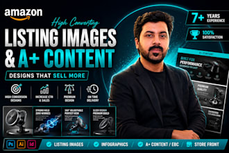 design amazon listing images infographics and premium a plus content