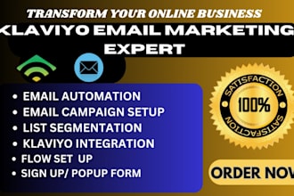 setup klaviyo email marketing campaign flows automation sales funnel blast