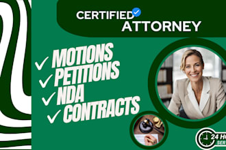 draft legal agreements, petitions, motions and appeals