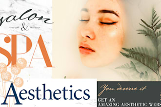 design a medspa website and aesthetic website in wordpress