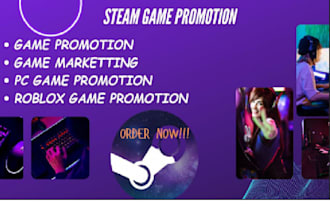 steam game promotion,game marketing,roblox game to increase visibility, wishlist